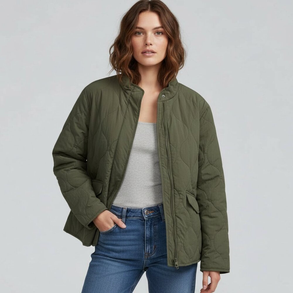 Thread & Supply Tristan Olive Puffer Jacket